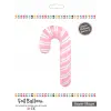 Pembe Baston Şeker Folyo Balon 85 CM