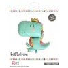 Sevimli Yeşil Trex Folyo Balon