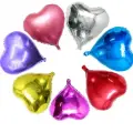 10 Altın Kalp Folyo Balon 25 cm