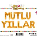 16 Altın Renk Mutlu Yıllar Set Balon