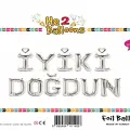 16 Gümüş İyiki Doğdun Set Balon