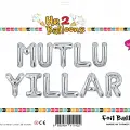 16 Gümüş Mutlu Yıllar Set Balon