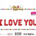 16Kırmızı I Love You Folyo Balon