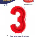 16Kırmızı Folyo Balon ( 3 )