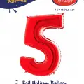 16Kırmızı Folyo Balon ( 5 )