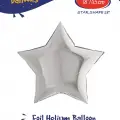 18 Gümüş Yıldız Folyo Balon