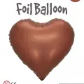 18Kahverengi Kalp Folyo Balon