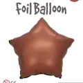 18 Kahverengi Yıldız Folyo Balon