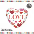 18 Beyaz Kalp Love Folyo Balon