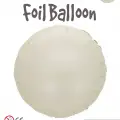 18Krem Yuvarlak Folyo Balon