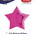 18 Pembe Yıldız Folyo Balon