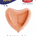 18Rose Gold Kalp Folyo Balon