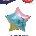24 Gökkuşağı Yıldız Folyo Balon