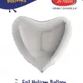 24 Gümüş Kalp Folyo Balon