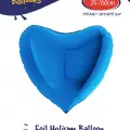 24 Mavi Kalp Folyo Balon