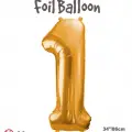 34 Altın Renk Folyo Balon ( 1 )