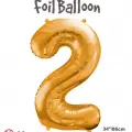 34 Altın Renk Folyo Balon ( 2 )