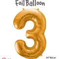 34 Altın Renk Folyo Balon ( 3 )