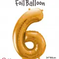 34 Altın Renk Folyo Balon ( 6 )