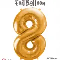 34 Altın Renk Folyo Balon ( 8 )