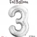 34 Gümüş Renk Folyo Balon ( 3 )