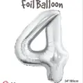 34 Gümüş Renk Folyo Balon ( 4 )