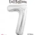 34 Gümüş Renk Folyo Balon ( 7 )