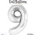 34 Gümüş Renk Folyo Balon ( 9 )