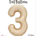 34 Karamel Renk Folyo Balon ( 3 )