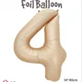 34 Karamel Renk Folyo Balon ( 4 )