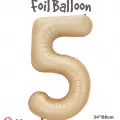 34 Karamel Renk Folyo Balon ( 5 )