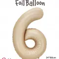 34 Karamel Renk Folyo Balon ( 6 )