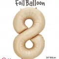 34 Karamel Renk Folyo Balon ( 8 )
