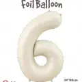 34 Krem Renk Folyo Balon ( 6 )