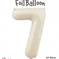 34 Krem Renk Folyo Balon ( 7 )