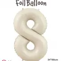 34 Krem Renk Folyo Balon ( 8 )