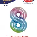 40 Gökkuşağı Renk Folyo Balon ( 8 )