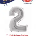 40 Gümüş Renk Folyo Balon ( 2 )