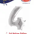 40 Gümüş Renk Folyo Balon ( 4 )