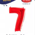 40 Kırmızı Renk Folyo Balon ( 7 )