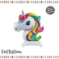 Ayaklı Unicorn Kafası Folyo Balon