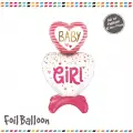 Pembe Ayaklı Baby Girl Folyo Balon