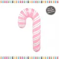 Pembe Baston Şeker Folyo Balon 85 CM