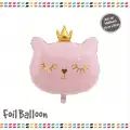 Pembe Kedi Kafası Folyo Balon