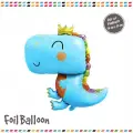 Sevimli Mavi Trex Folyo Balon