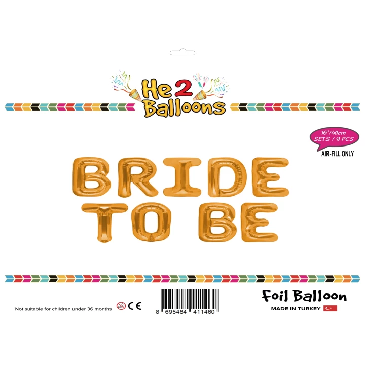 16Altın Bride to Be Folyo Balon
