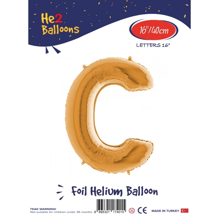 16Altın Renk Folyo Balon ( C )