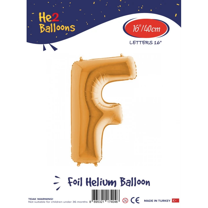 16Altın Renk Folyo Balon ( F )