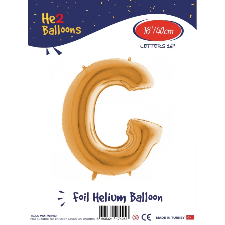 16Altın Renk Folyo Balon ( G )
