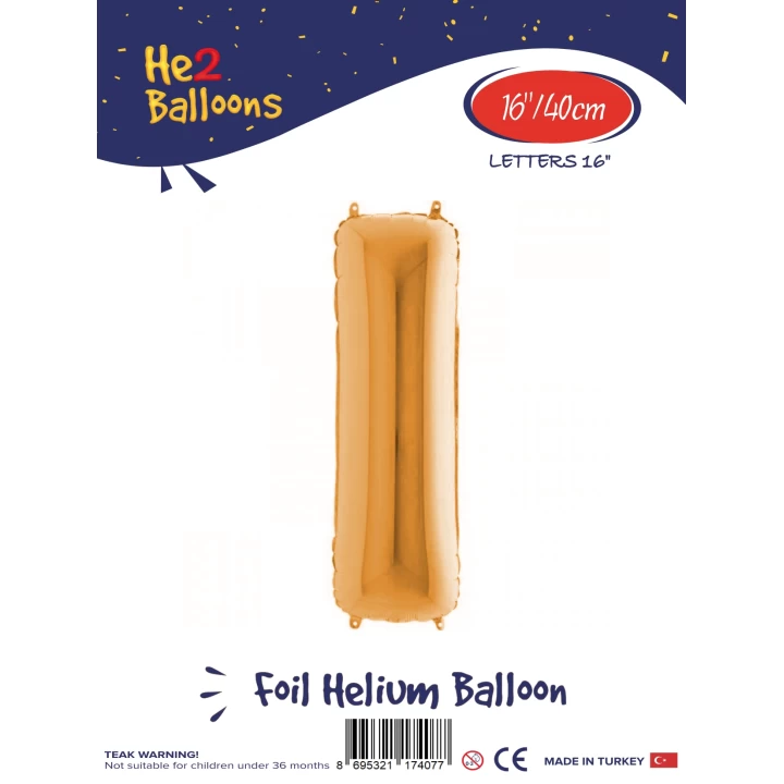 16Altın Renk Folyo Balon ( I )